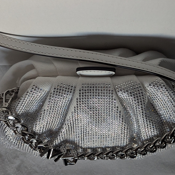 New with Tags Michael Kors Nola Denim Crossbody Handbag - Picture 9 of 13